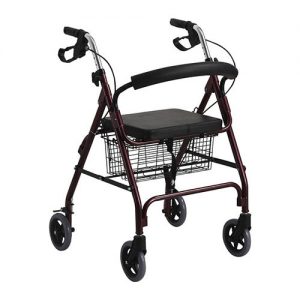 Déambulateur Rollator à quatre roues 6&Prime; avec siège et panier