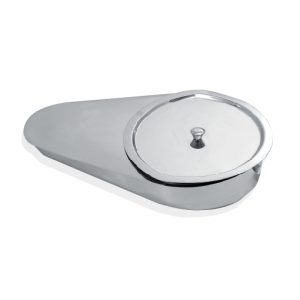 Bassin de lit pantoufle en inox avec couvercle