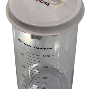 Bocal 01 litre avec couvercle pour aspirateur de mucosité