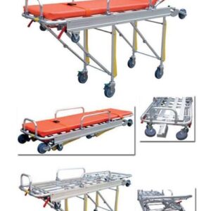 Brancard pour ambulance pliable sur roulette
