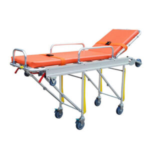 Brancard pour ambulance pliable sur roulette