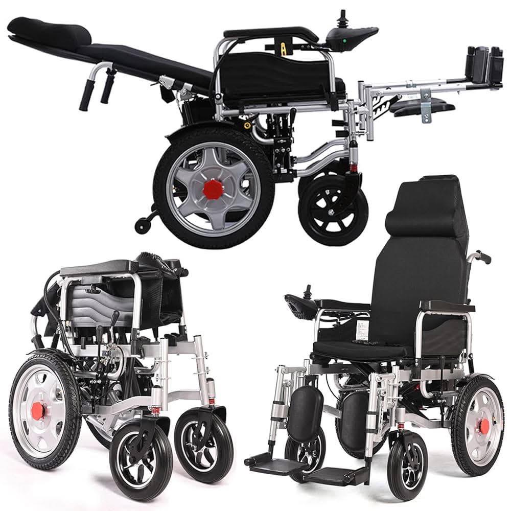 Fauteuil Roulant électrique Pliable Léger Streto - Noir, 6 Roues, 3 Vitesses, Pour Intérieur/extérieur